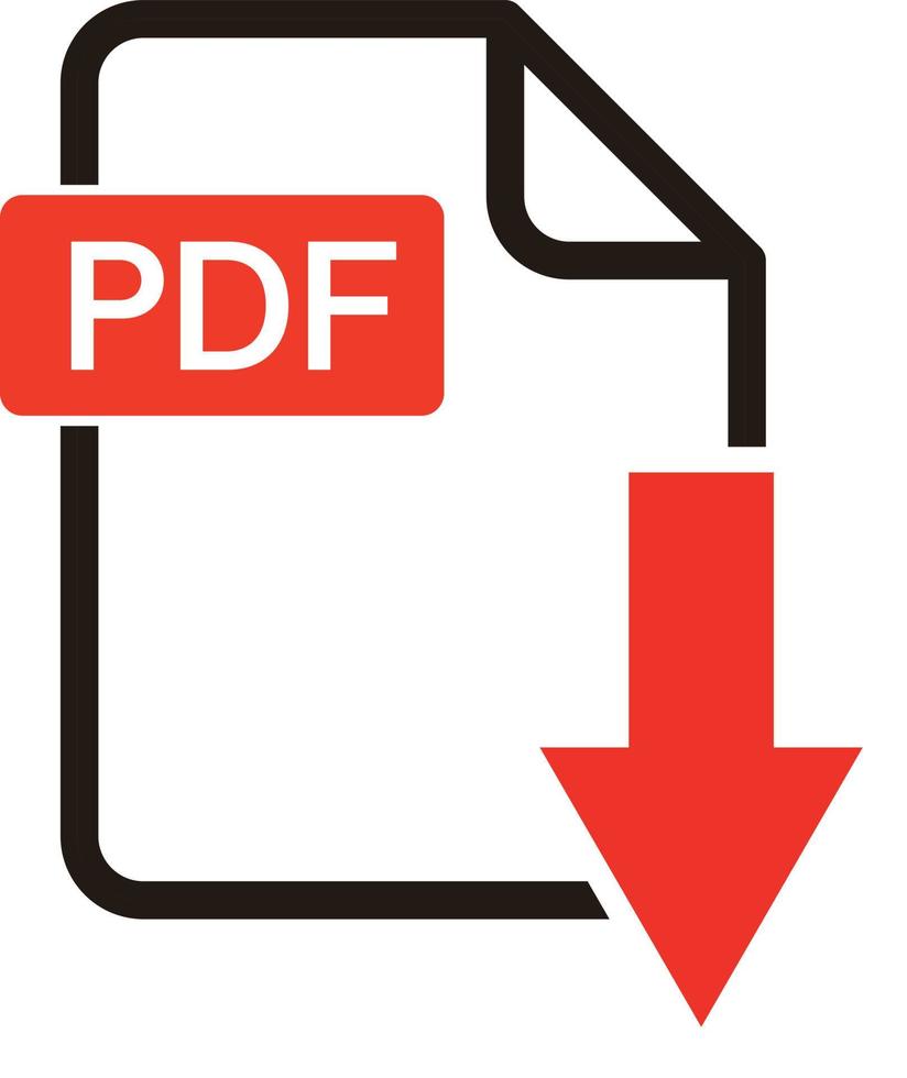 pdf data download icon simple vector